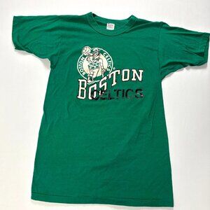 Vintage Boston Celtics Champions T Shirt Green Youth M NBA Basketball Made USA